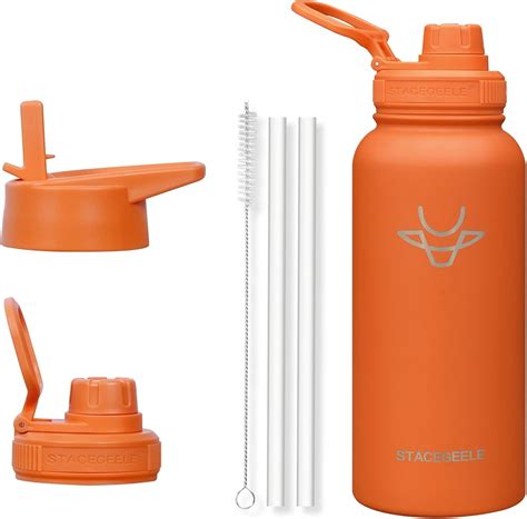 Stacegeele 32oz Insulated Water Bottle With Straw Ubuy India