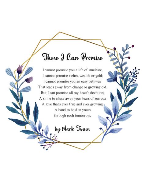 Mark Twain Poem These I Can Promise Digital Art By The Typography Tipi