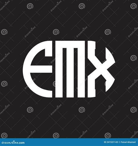 Fmx Letter Logo Design On Black Background Fmx Creative Initials