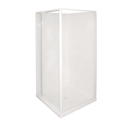 Marbletrend 900mm White Kimberley Shower Screen Door And Return Panel