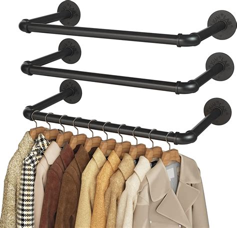 ULSPEED Clothes Rack 20in Wall Mounted Industrial Pipe Clothing Rack