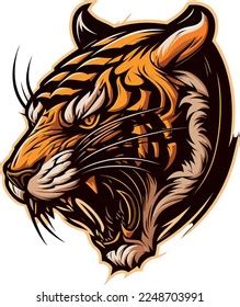 Tiger Vector Logo Sports Team Stock Vector (Royalty Free) 2248703991 ...