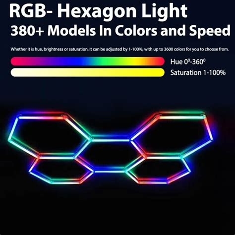 Hexagon Led Lighting Car Detail Garage Workshop Retail Light Honeycomb