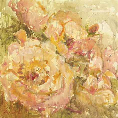 Peach Flower Painting by Mary Miller Veazie - Pixels