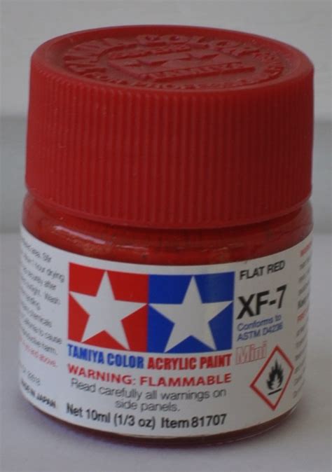 Acrylic Mini Xf Flat Red Oz Hobby And Model Acrylic Paint