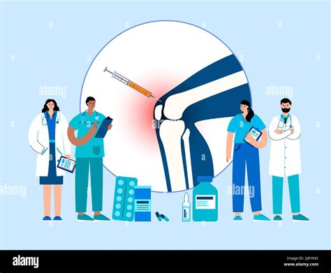 Knee Injection Illustration Stock Photo Alamy