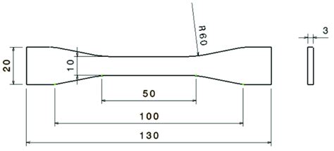 Type Iv Tensile Specimen Dimensions Download Scientific Diagram