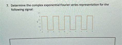 SOLVED Determine The Complex Exponential Fourier Series Representation