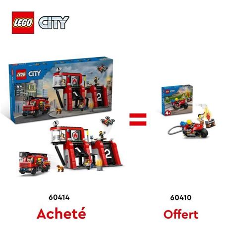 LEGO 60414 City La Caserne Et Le Camion De Pompiers LEGO 60410 City