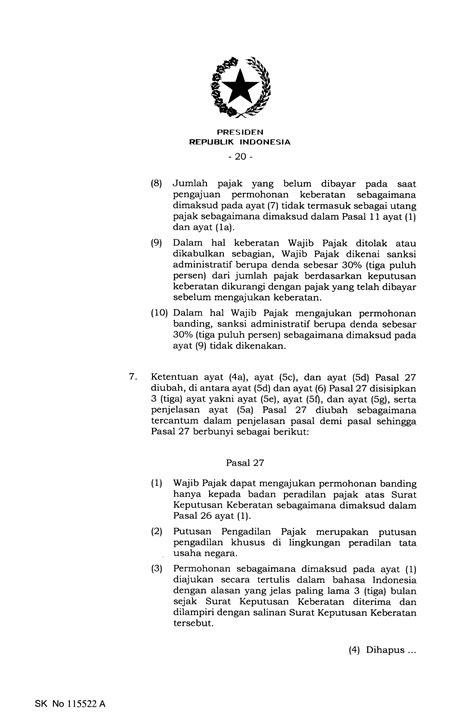 Uu Tahun Harmonisasi Peraturan Perpajakan Pdf