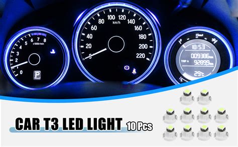 Amazon X Autohaux Pcs Ice Blue T Led V Car Interior