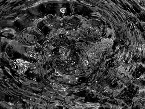 Splashes of Water with a Splash on a Black and White Image Stock Photo - Image of black, nature ...