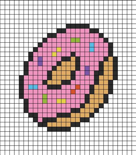 Pink Doughnut Plain Pixel Art Pixel Art Food Pixel Art Graph