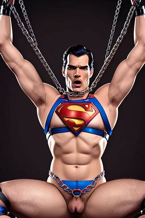 Dopamine Girl Superman Bdsm In Bondage Tied Chains Gag Ballgag