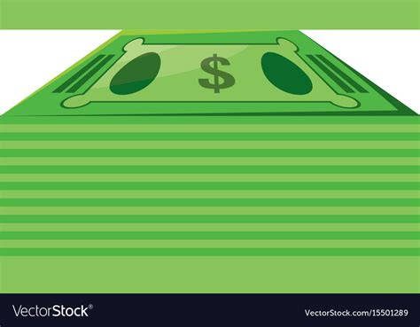 Isolated green money bills Royalty Free Vector Image