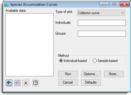 Species Accumulation Curves Genstat Knowledge Base