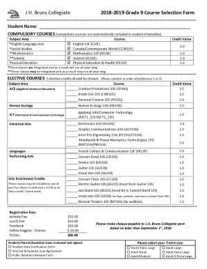 Fillable Online Grade Course Selection Guide Google Sites Fax Email