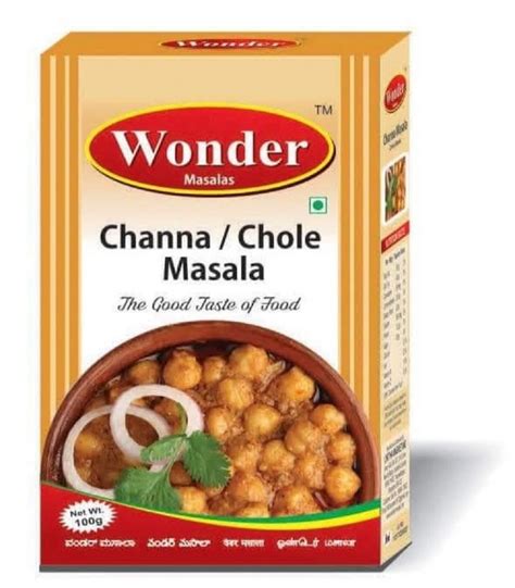 Wonder Masalas Gm Chana Chole Masala Packaging Type Box At Rs