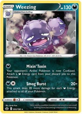 Galarian Weezing Chilling Reign Pokemon Card