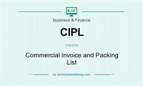 cipl commercial invoice  packing list  business finance