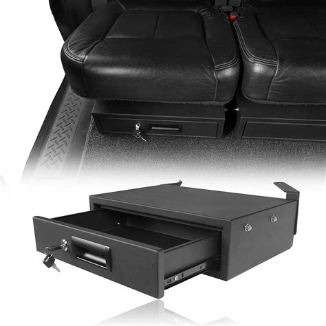 Hooke Road F150 Under Seat Lockbox Interior Rear Seat Storage Compatible With Ford F