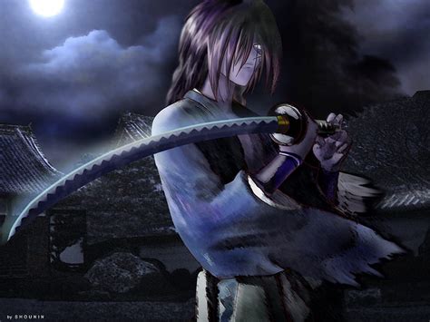 Battosai Himura Samurai Anime Ojos Dorados Rurouni Kenshin Kenshin