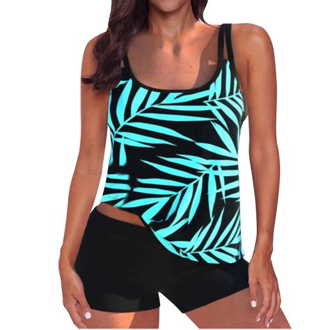 Uppada Tummy Control Bathing Suits Womens Two Piece Tankini Swimsuits