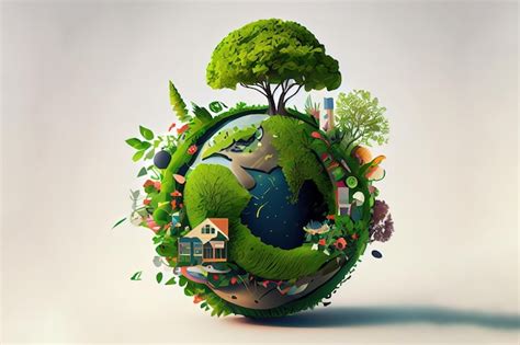 Premium Photo Illustration Of Environmentally Friendly And Ecology