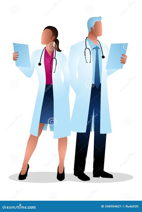 Female Doctors Wearing Aprons Silhouette Set Vector Modern Female