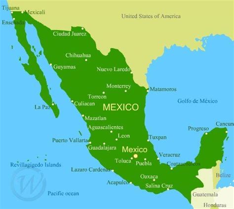 Pacific Coast Mexico Map