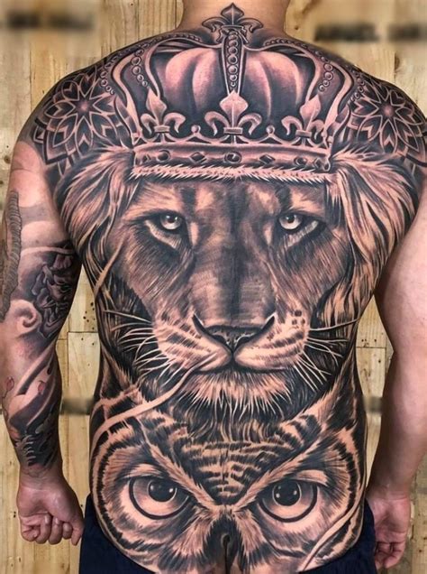 Med Tech Запись со стены Back tattoos for guys Mens lion tattoo