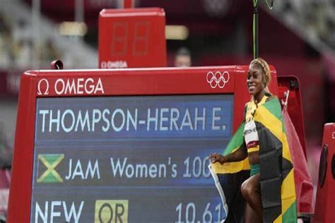 Thompson Herah Breaks Flo Jos Olympic Record In Womens 100 The