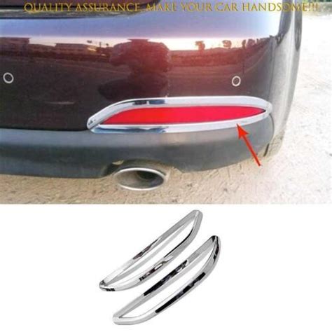 For Kia Forte K3 2014 2016 Glossy Chrome Rear Fog Light Eyelid Molding