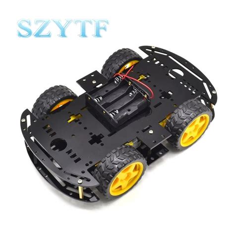 Chasis De Coche Robot Inteligente Con Motor Negrokit De Bricolaje De