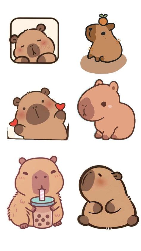 Capibara Para Colorear Kawaii