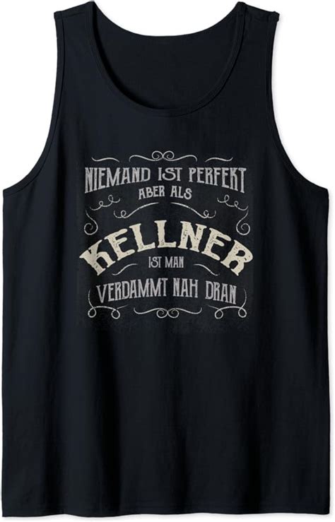 Herren Lustiger Spruch Beruf Kellner Tank Top Amazon De Fashion