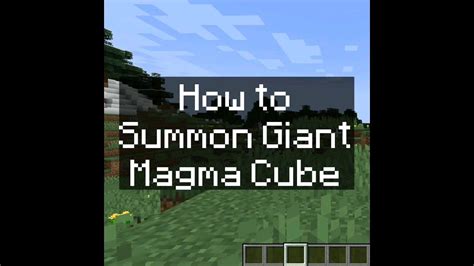 How To Summon Giant Magma Cube In Minecraft Youtube