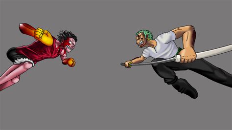 Luffy And Zoro Fighting