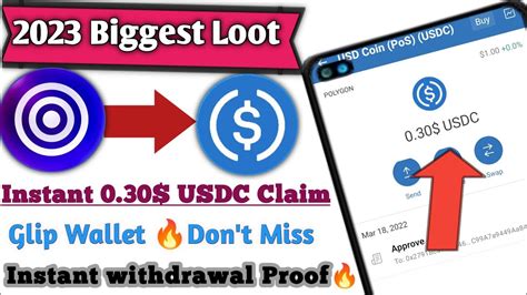 0 30 Instant USDC Token WithdrawalGlip Wallet Offer Instant