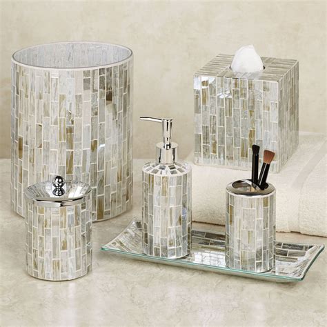 Imogen Mosaic Glass Bath Accessories By J Queen New York