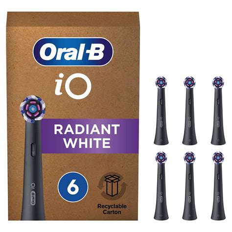 Ko C Wka Oral B Io Radiant White Czarne Ko C Wki Do Szczoteczek