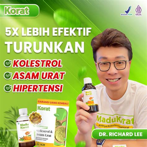 Jual Madu Korat Botol Herbal Penurun Kolesterol Dan Asam Urat Alami