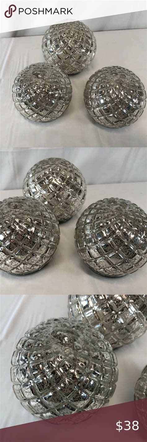 Set Of 3 Illuminated Diamond Pattern Spheres Diamond Pattern Spheres