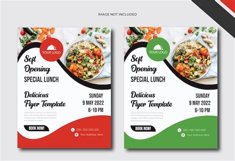 Premium Vector Restaurant Flyer Template With Photo