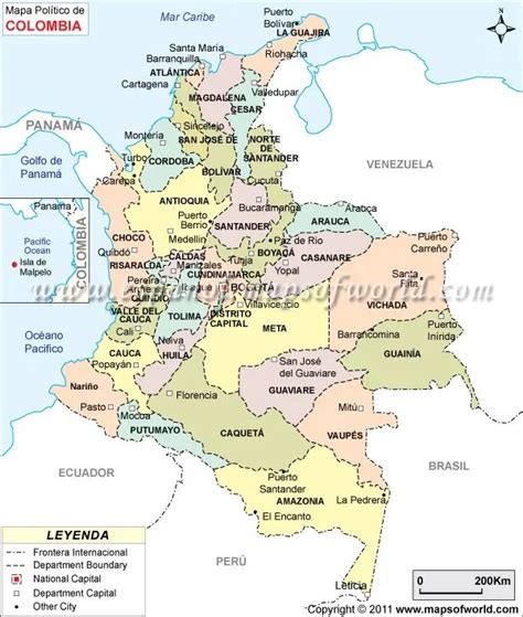 Mapa De Colombia Con Sus Limites Imagui