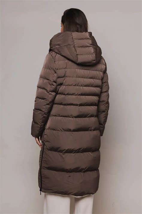 Buy Rino Pelle Keila Reversible Coat Taupe Stone Scandinavian