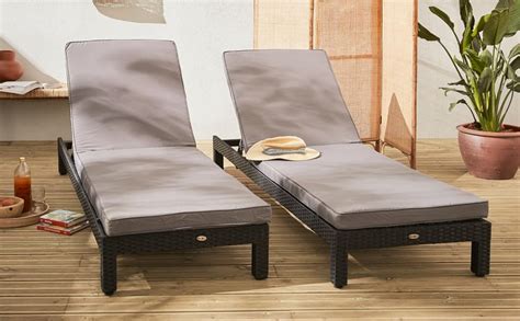 Amazon Grey Rattan Sun Loungers Atelier Yuwa Ciao Jp