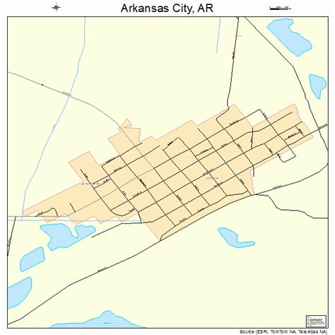 Arkansas City Arkansas Street Map 0501990