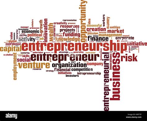 Entrepreneurship Word Cloud Concept Vector Illustration Stock Vector