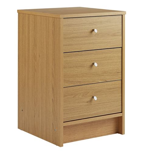 Malibu 3 Drawer Oak Bedside Cabinet 5571314 Easygift Products